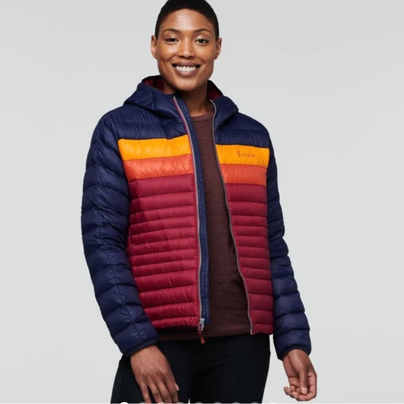 cotopaxi Jackets & Blazers - Sold! Cotopaxi Fuego Down Hooded Jacket “Martime and chestnut” womens small NWT